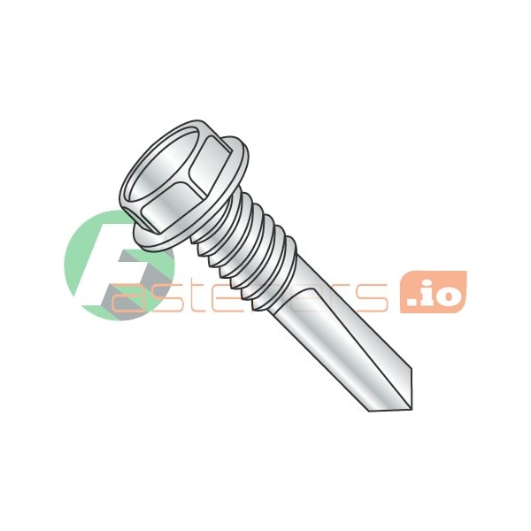 Newport Fasteners Self-Drilling Screw, #12-24 x 1-1/2 in, Zinc Plated Steel Hex Head Hex Drive, 2000 PK 780342 - main